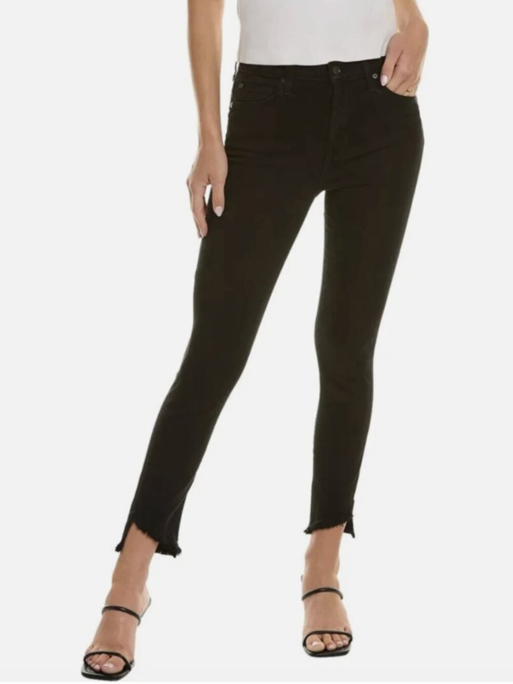 7 for Mankind Gwenevere Night Black High-Rise Ankle Jean - Size 28